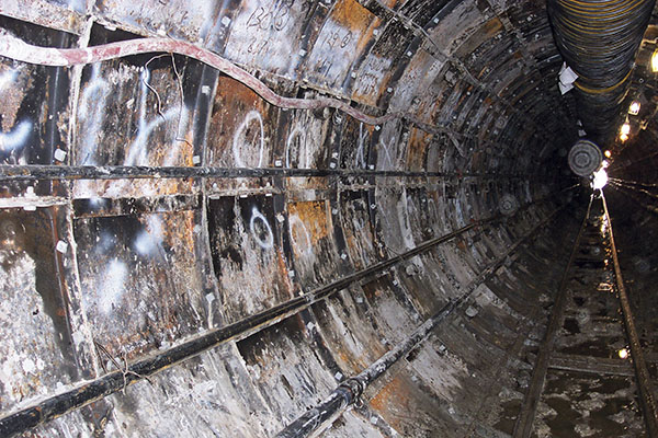 New service tunnel extended using steel liner plates and innovative grout pumps supplied by DSI Underground New service tunnel extended using steel liner plates and innovative grout pumps supplied by DSI Underground
